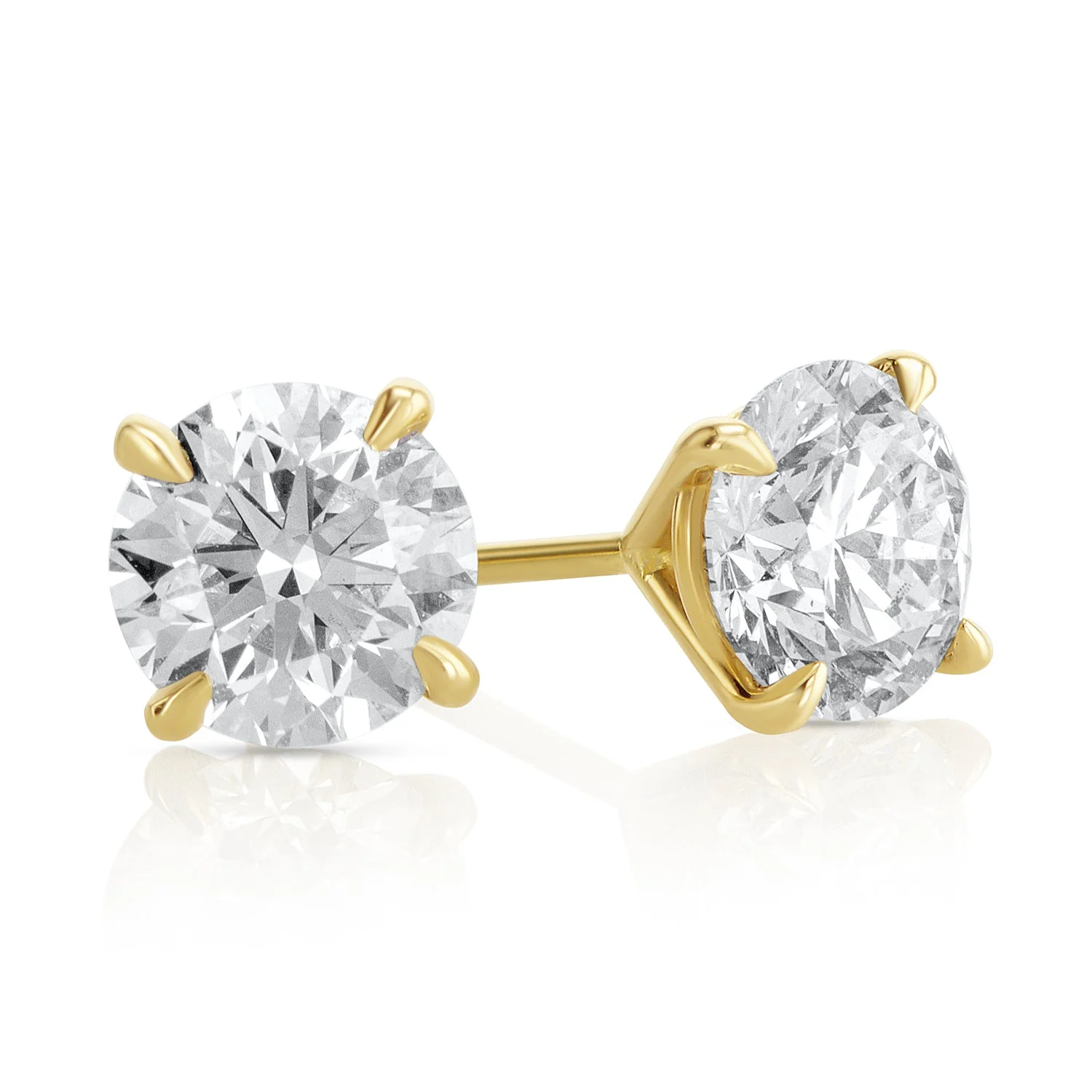 2.04 Carats Lab Grown Diamond Studs Earrings