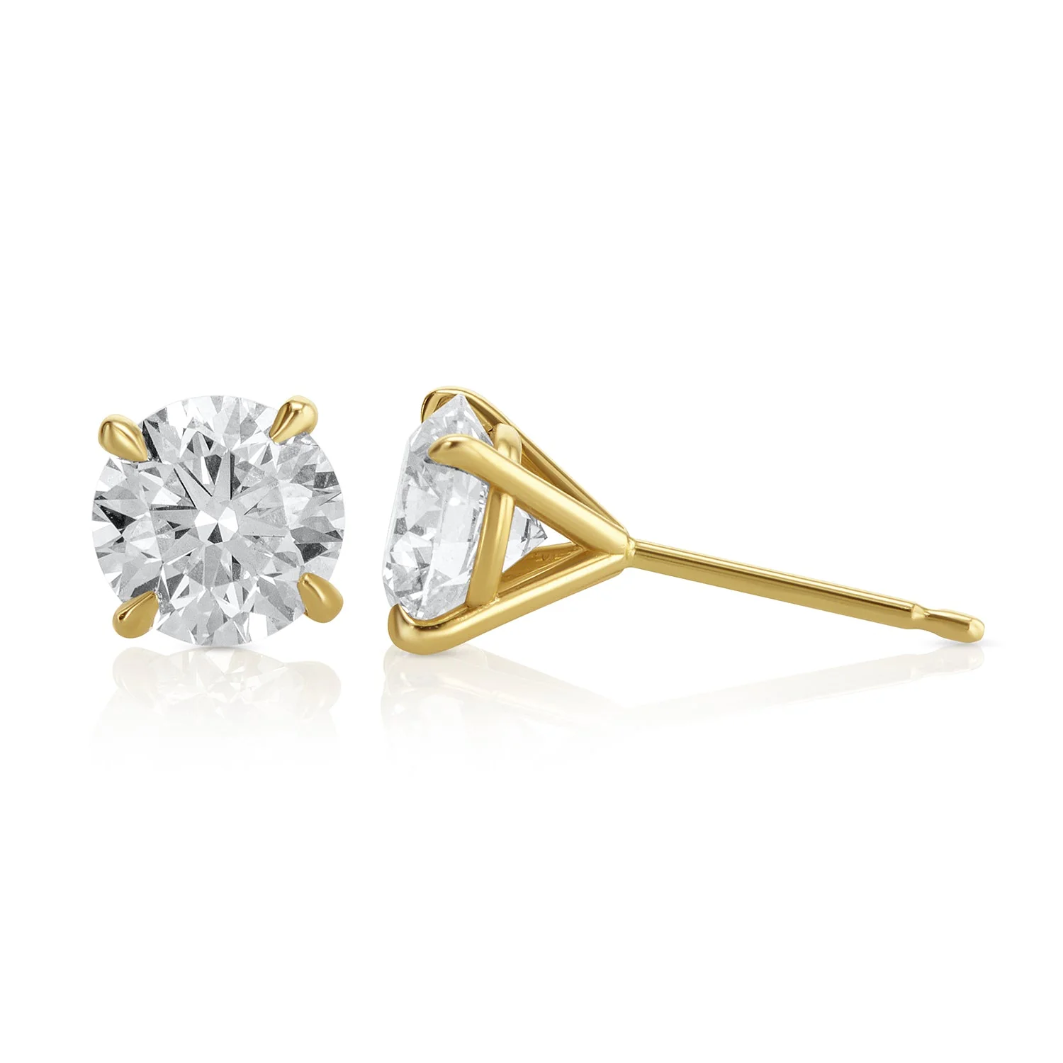 2.04 Carats Lab Grown Diamond Studs Earrings - Image 3