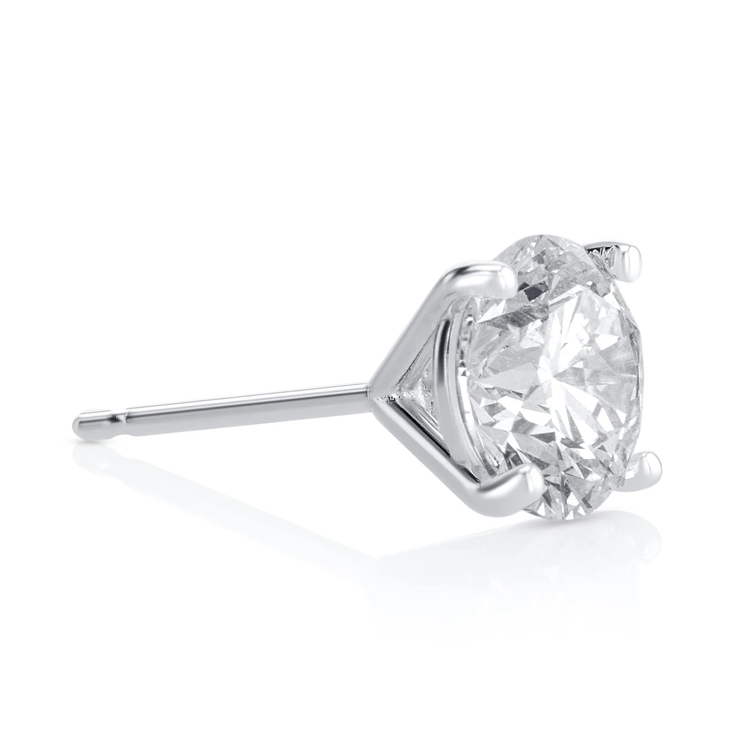 2.45 Carats Lab Grown Diamond Stud Earrings - Image 2
