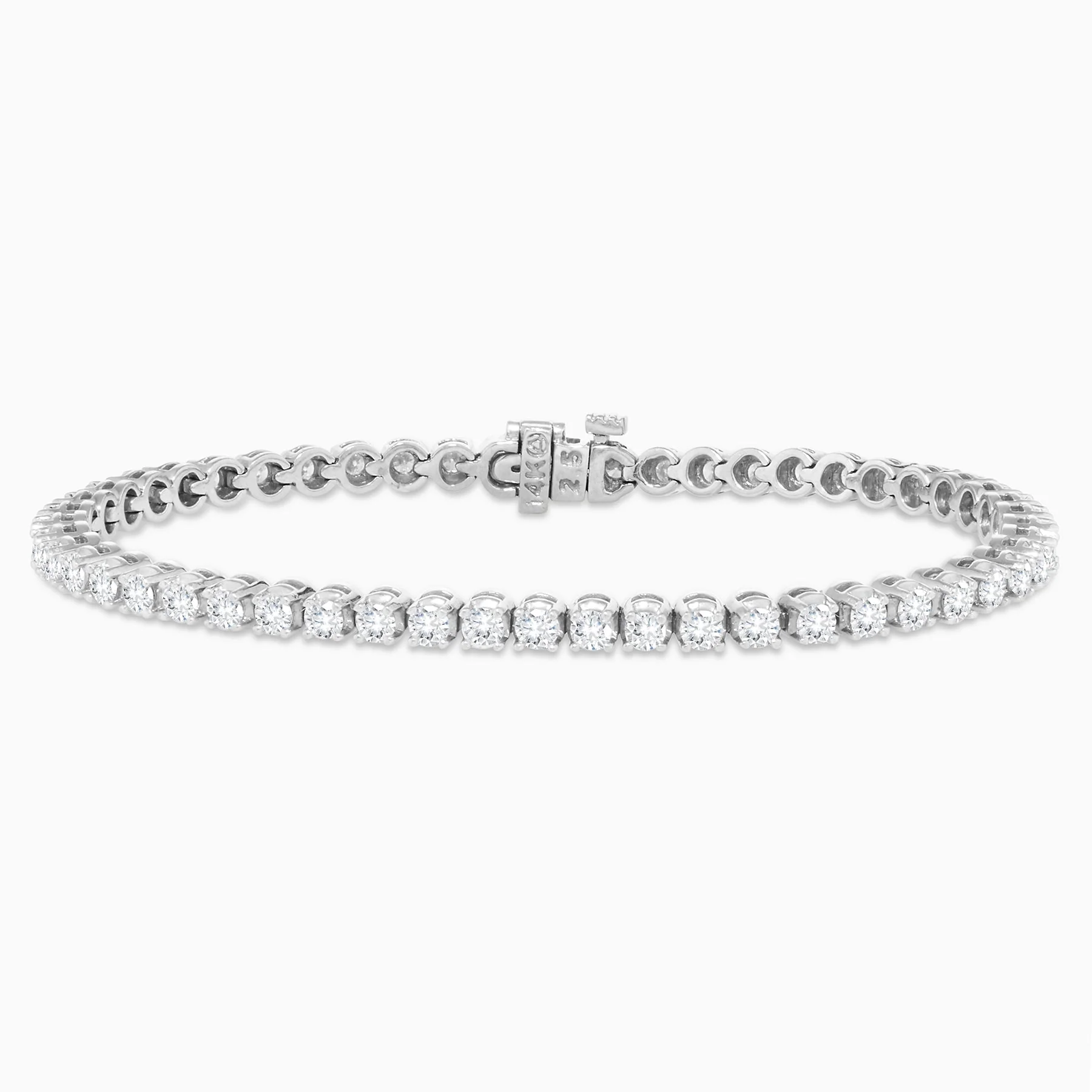 3.07 Carats Natural Diamond Tennis Bracelet