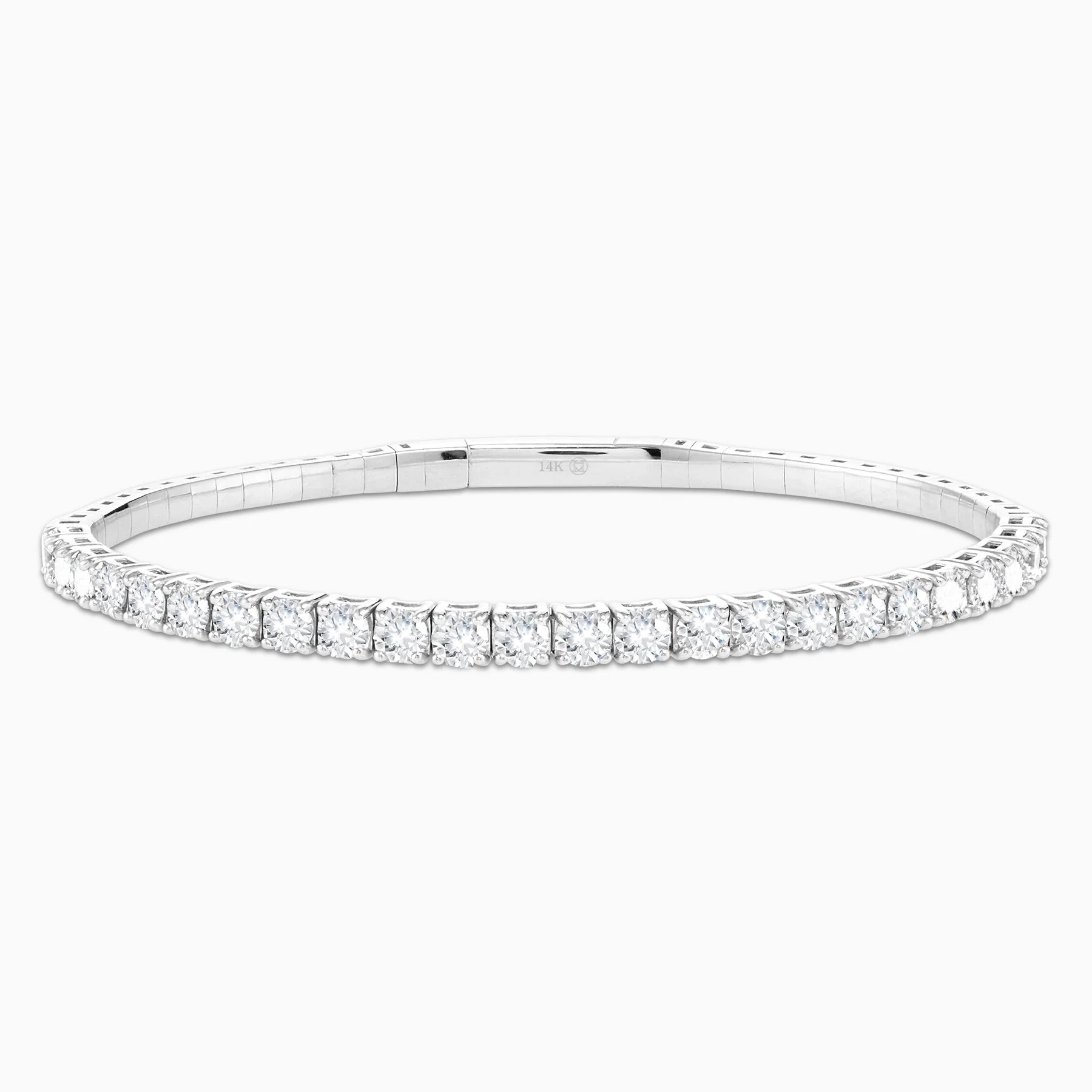4.05 Carats Natural Diamond Flex Bangle