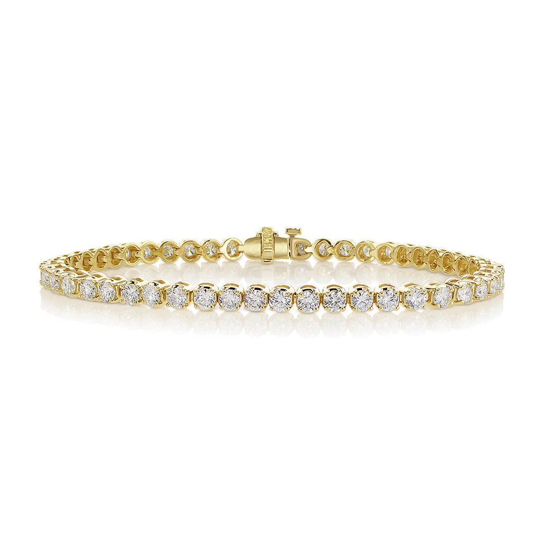 7.29 Carats Natural Diamond Tennis Bracelet