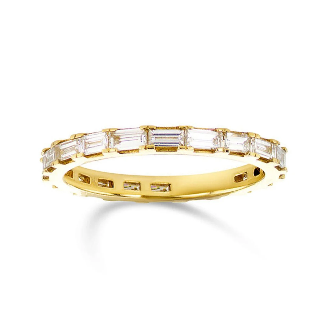 1.00 Carats Natural Diamond Baguette East-West Eternity Band