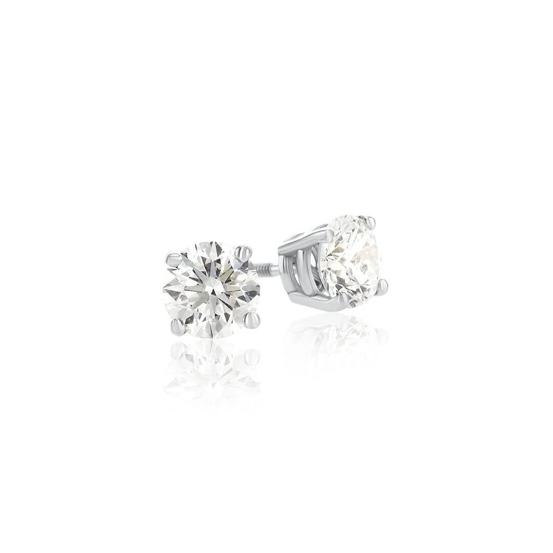.96 Carats Natural Diamond Stud Earrings